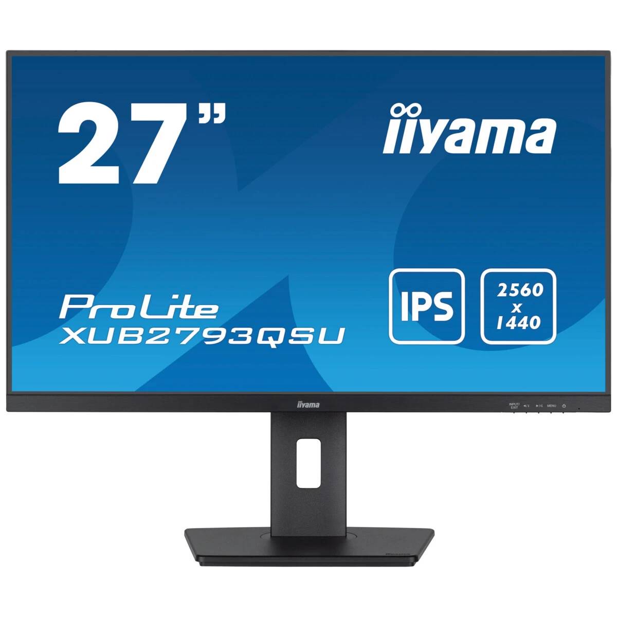 Монитор 27" Iiyama ProLite XUB2793QSU-B7, 2560x1440, IPS, 100Hz, Speakers (HDMI, DP)
