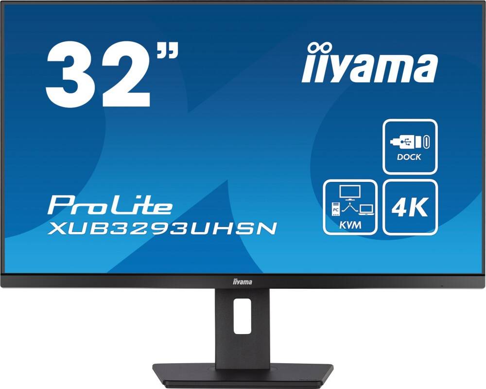 Монитор 31.5" Iiyama ProLite XUB3293UHSN-B5, 3840x2160, IPS, 60Hz, Speakers (HDMI, DP, USB Type-C)