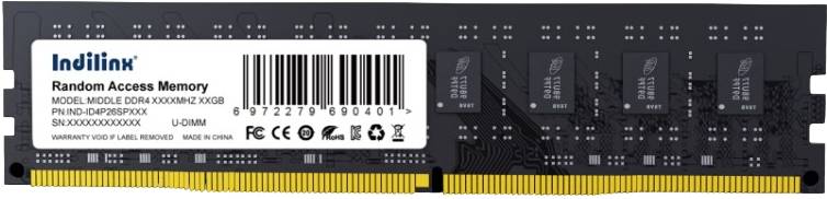 Оперативная память 8Gb Indilinx IND-ID4P32SP08X, DDR IV, PC-25600, 3200MHz