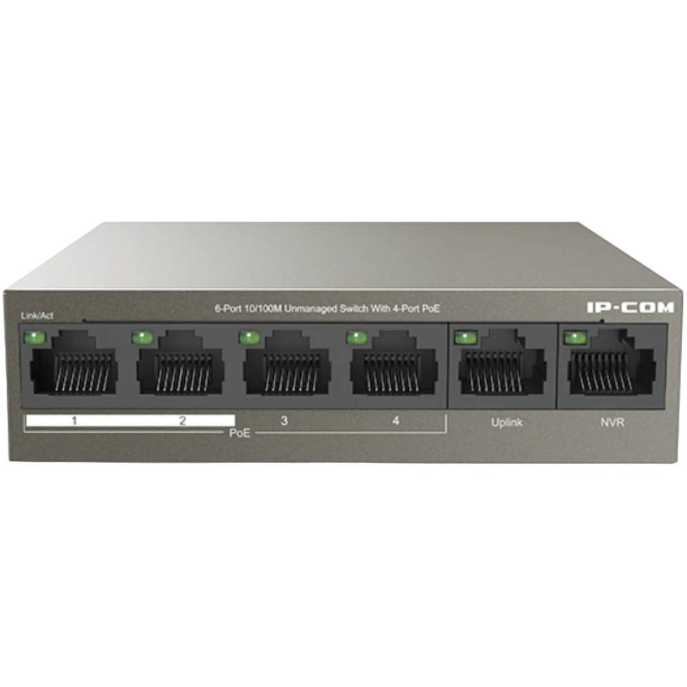 Коммутатор IP-Com F1106P-4-63W, 6xLAN 100Mbps, PoE
