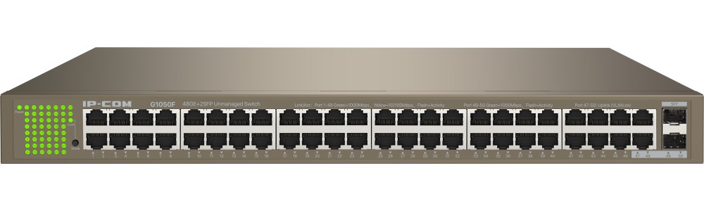 Коммутатор IP-COM G1050F, 48xLAN 1Gbps, 2xSFP 1Gbps