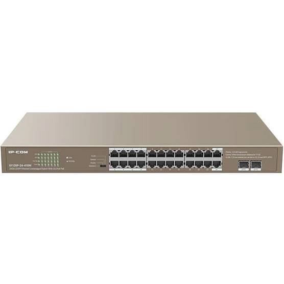 Коммутатор IP-COM G1126P-24-410W, 24xLAN 1Gbps, 2xSFP, PoE+