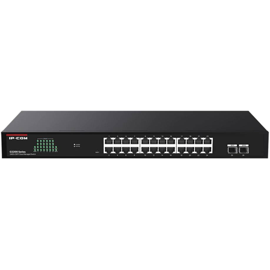 Коммутатор IP-COM G2226F, 24xLAN 1Gbps, 2xSFP