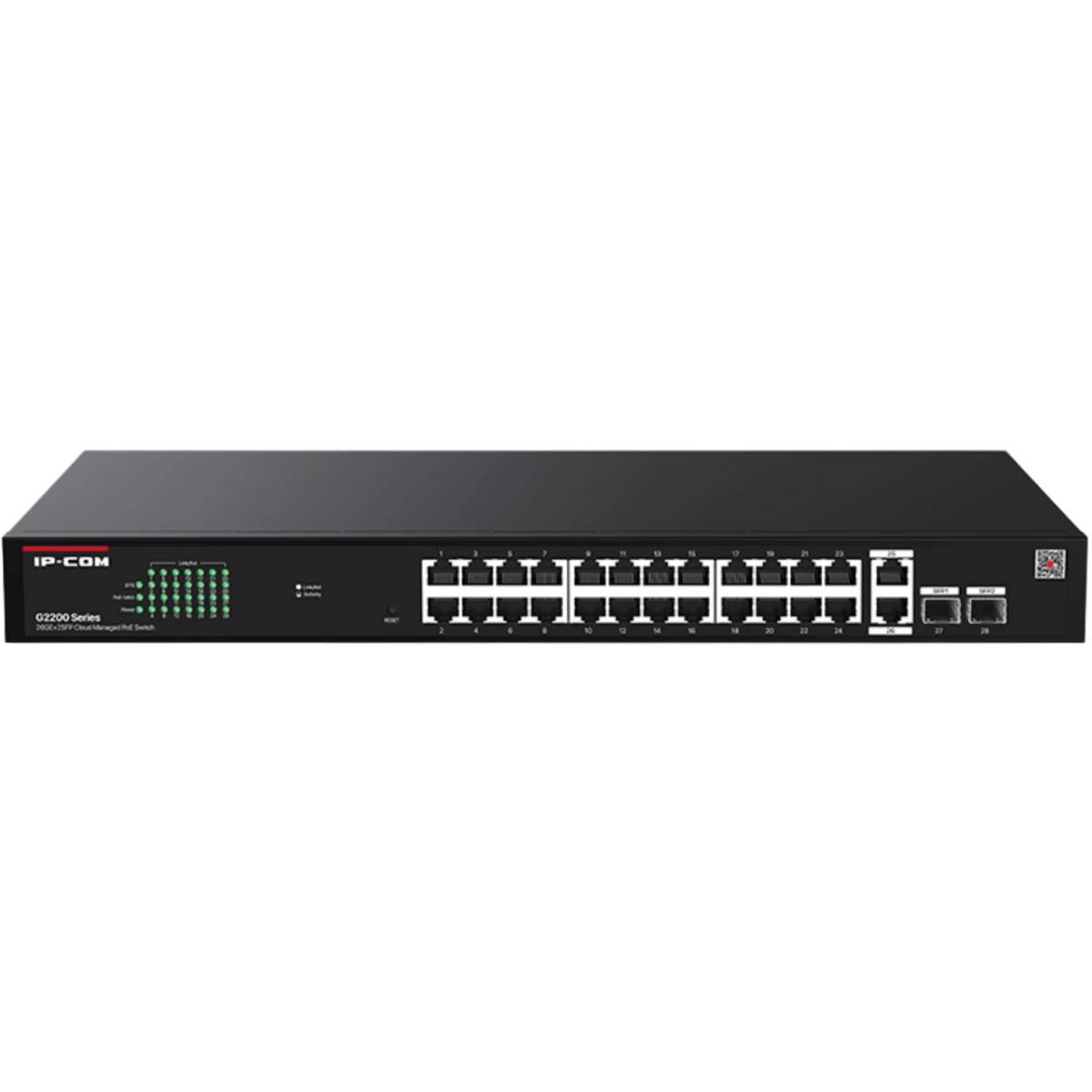 Коммутатор IP-COM G2228P-24-410W, 24xLAN 1Gbps, 2xSFP, PoE