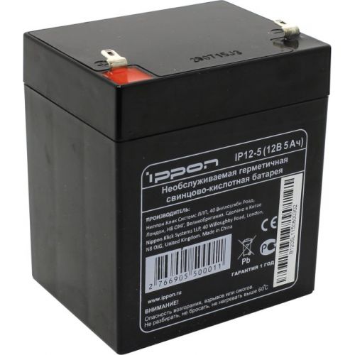 12V / 5Ah, аккумулятор для UPS, Ippon IP12-5