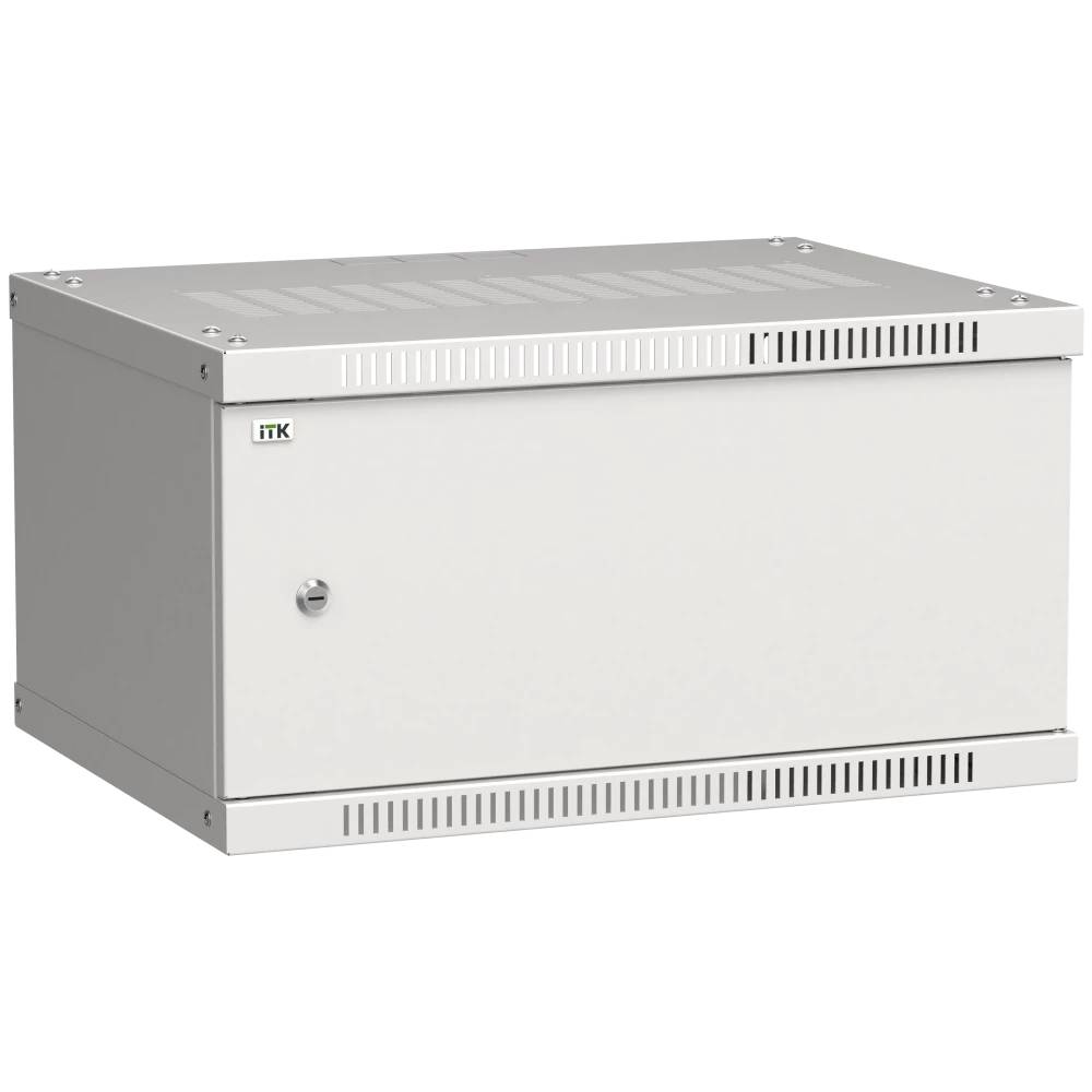 Шкаф коммутационный ITK Linea WE (LWE3-06U64-MF) настенный 6U 600x450мм пер.дв.металл 50кг серый 400мм 200град. 320мм IP20 сталь LWE3-06U64-MF