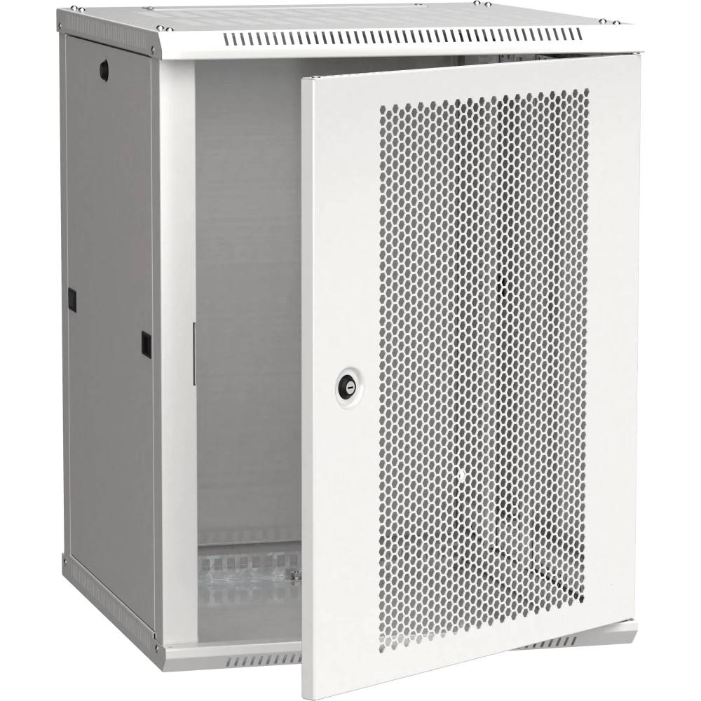 Шкаф коммутационный ITK Linea W (LWR3-18U66-PF) настенный 18U 600x600мм пер.дв.перфор. 90кг серый 500мм 200град. 900мм IP00 IK10 сталь LWR3-18U66-PF