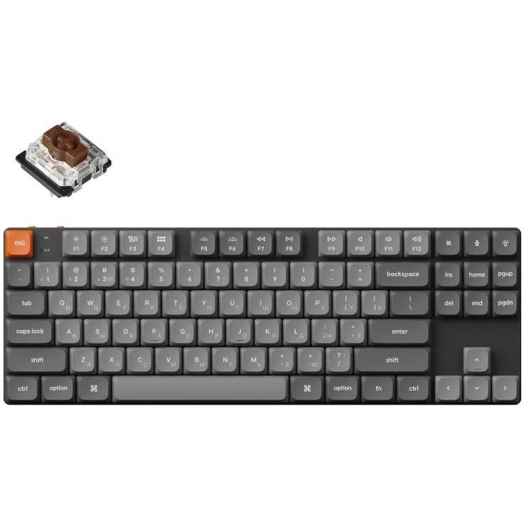 Клавиатура Keychron QMK K1 Max K1M-H3-RU (Gateron Brown Switch), серый