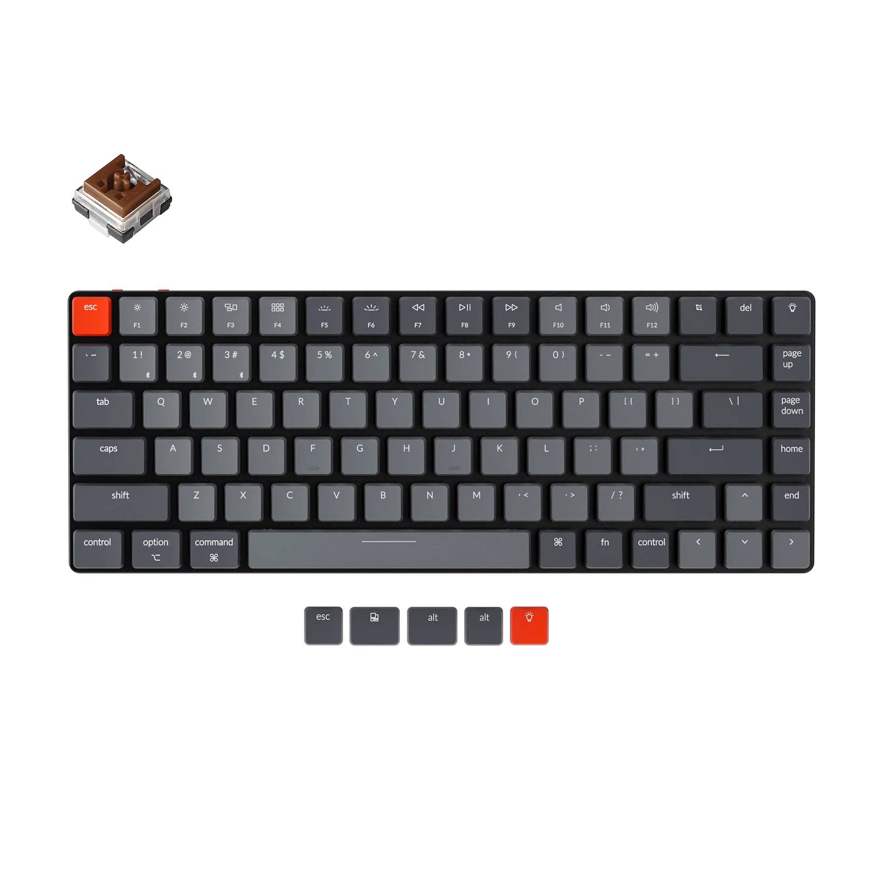 Клавиатура Keychron K3 Grey RGB K3-E3-RU (Keychron Optical Brown)