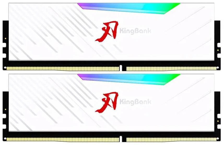 Оперативная память 32Gb Kingbank White Heatsink RGB K5.01.FLA5ED9503, DDR V, PC-48000, 6000MHz, kit 2x16Gb