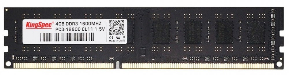 Оперативная память 4Gb KingSpec KS1600D3P13504G, DDR III, PC-12800, 1600MHz, 1.35V