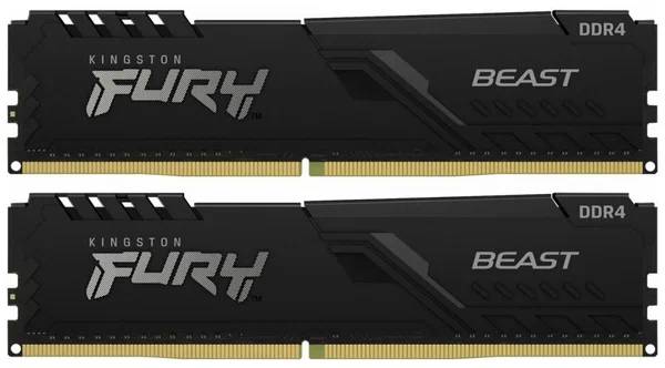 Оперативная память 64Gb Kingston FURY Beast Black KF426C16BBK2/64, DDR IV, PC-21300, 2666MHz, kit 2x32Gb