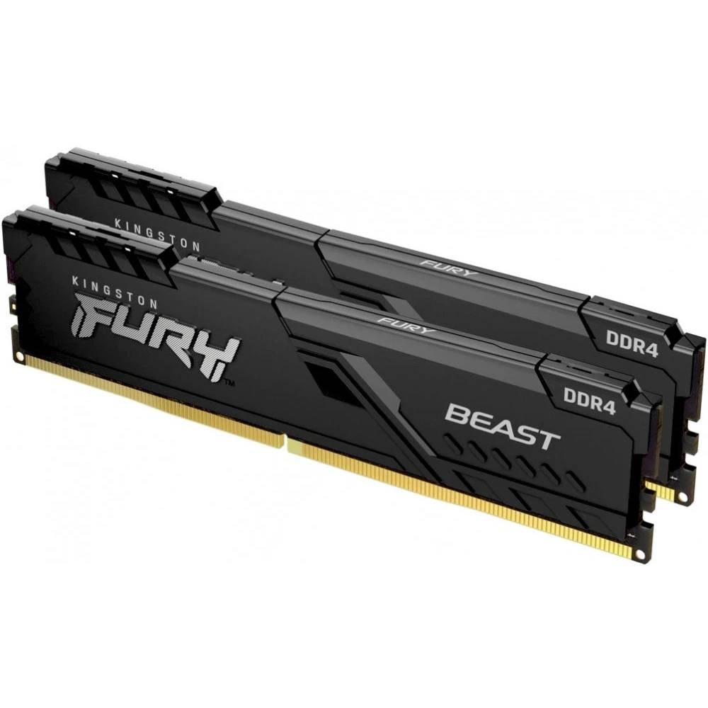 Оперативная память 32Gb Kingston FURY Beast Black KF432C16BB1K2/32WP, DDR IV, PC-25600, 3200MHz, kit 2x16Gb