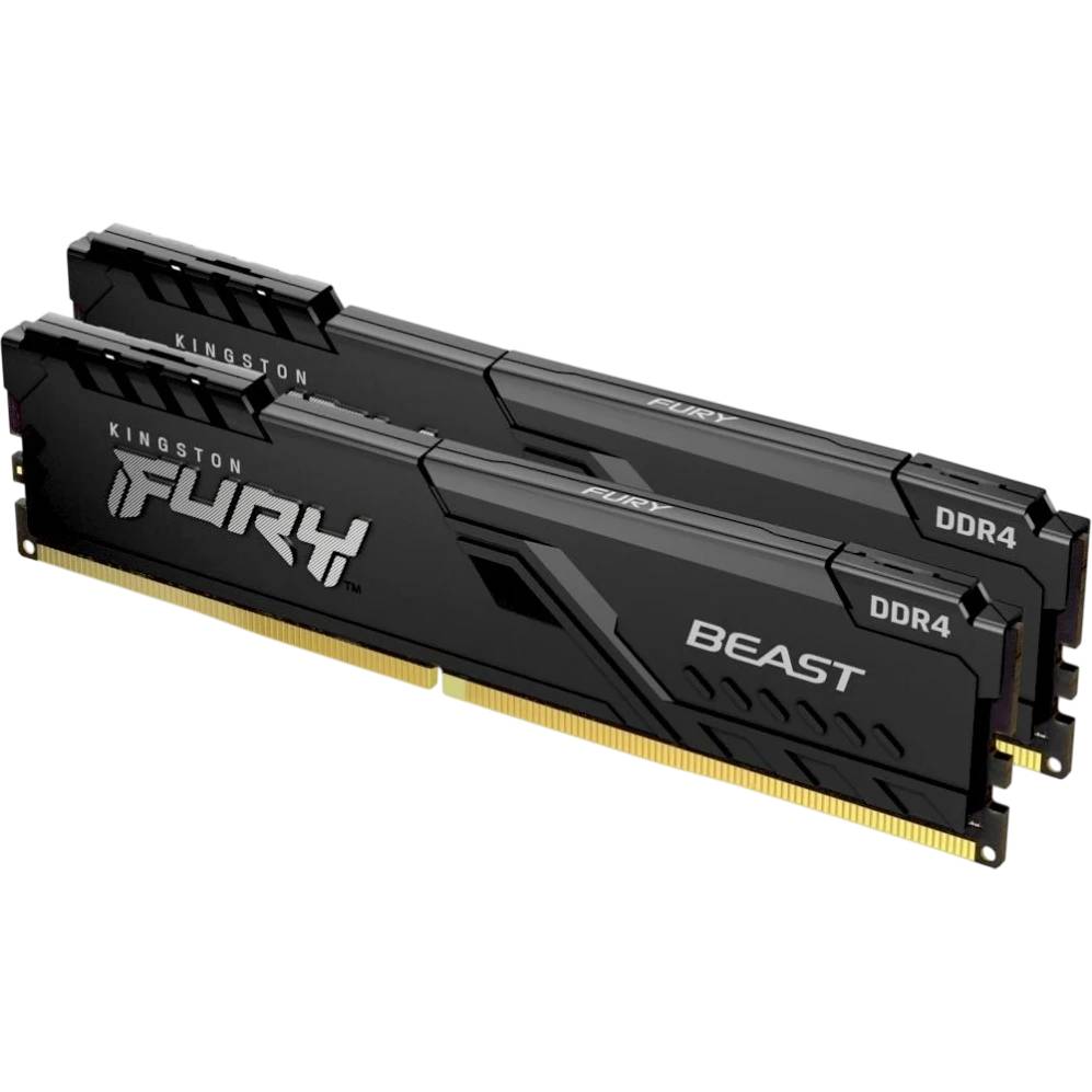 Оперативная память 16Gb Kingston FURY Beast Black KF432C16BBK2/16WP, DDR IV, PC-25600, 3200MHz, kit 2x8Gb