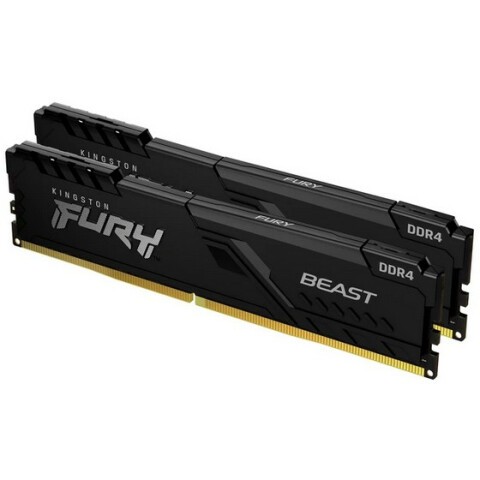 Оперативная память 32Gb Kingston FURY Beast Black KF432C16BBK2/32, DDR IV, PC-25600, 3200MHz, kit 2x16Gb