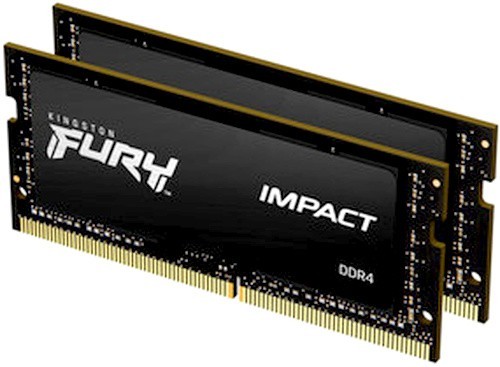 Оперативная память для ноутбука 16Gb Kingston FURY Impact KF432S20IBK2/16, SODIMM DDR IV, PC-25600, 3200MHz, kit 2x8Gb