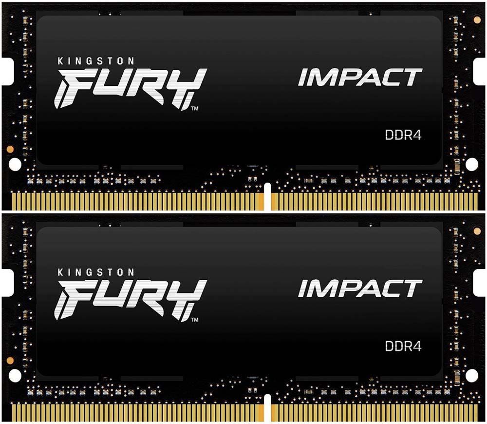 Оперативная память для ноутбука 32Gb Kingston FURY Impact KF432S20IBK2/32, SODIMM DDR IV, PC-25600, 3200MHz, kit 2x16Gb