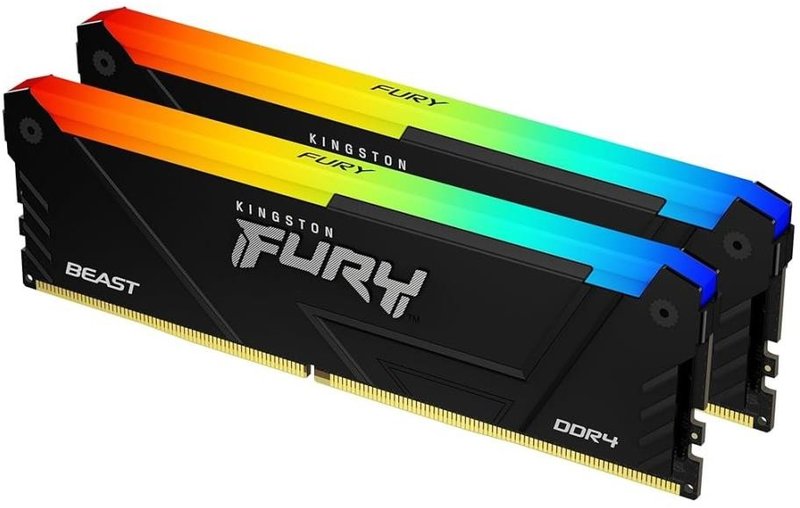 Оперативная память 16Gb Kingston FURY Beast Black KF436C17BB2AK2/16, DDR IV, PC-28800, 3600MHz, kit 2x8Gb