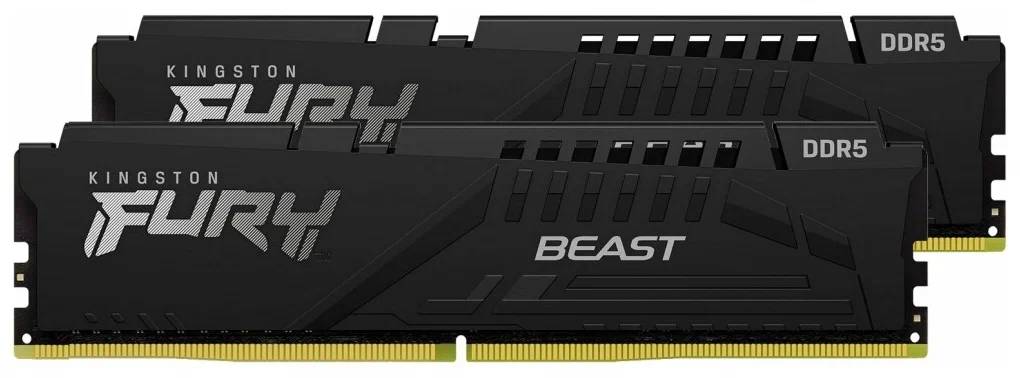 Оперативная память 16Gb Kingston FURY Beast Black KF548C38BBK2-16, DDR V, PC-38400, 4800MHz, kit 2x8Gb