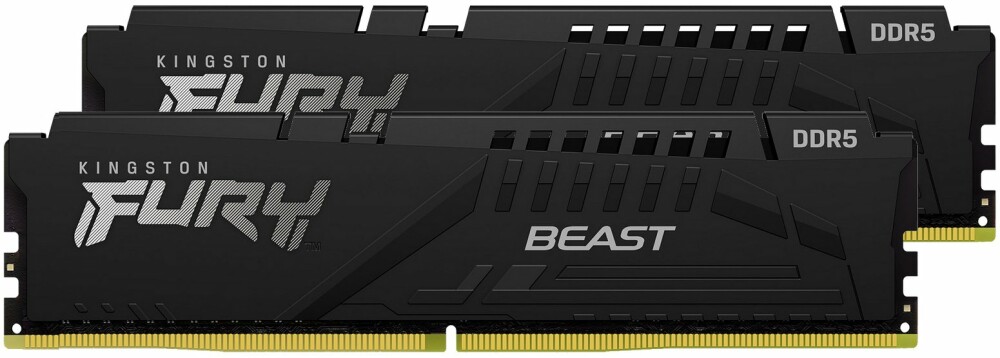Оперативная память 32Gb Kingston FURY Beast Black KF552C40BBK2-32, DDR V, PC-41600, 5200MHz, kit 2x16Gb