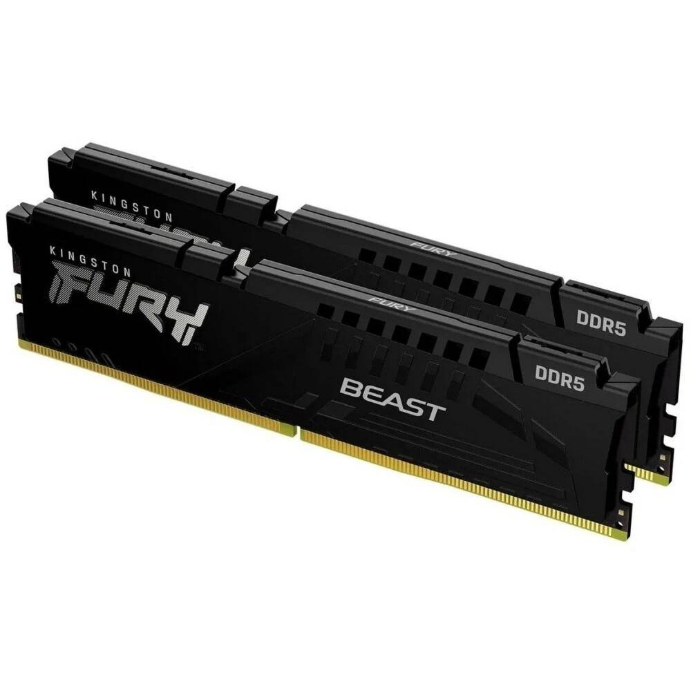 Оперативная память 64Gb Kingston FURY Beast Black KF556C40BB2K2-64, DDR V, PC-44800, 5600MHz, kit 2x32Gb