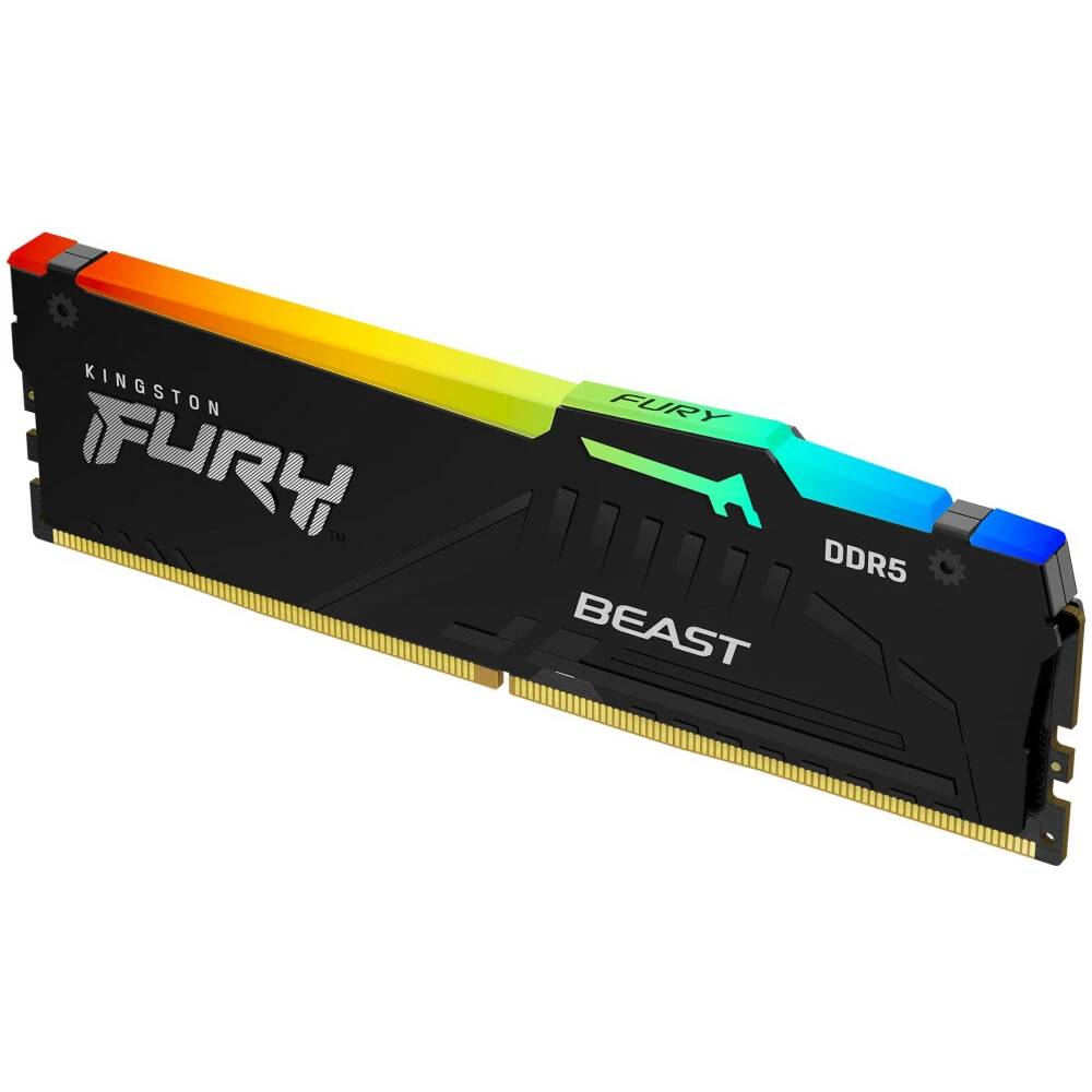 Оперативная память 8Gb Kingston FURY Beast RGB KF556C40BBA-8, DDR V, PC-44800, 5600MHz