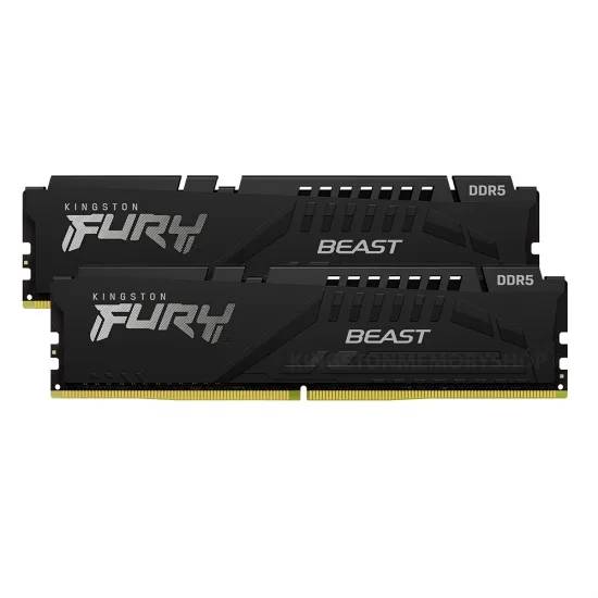 Оперативная память 16Gb Kingston FURY Beast Black KF556C40BBK2-16, DDR V, PC-44800, 5600MHz, kit 2x8Gb