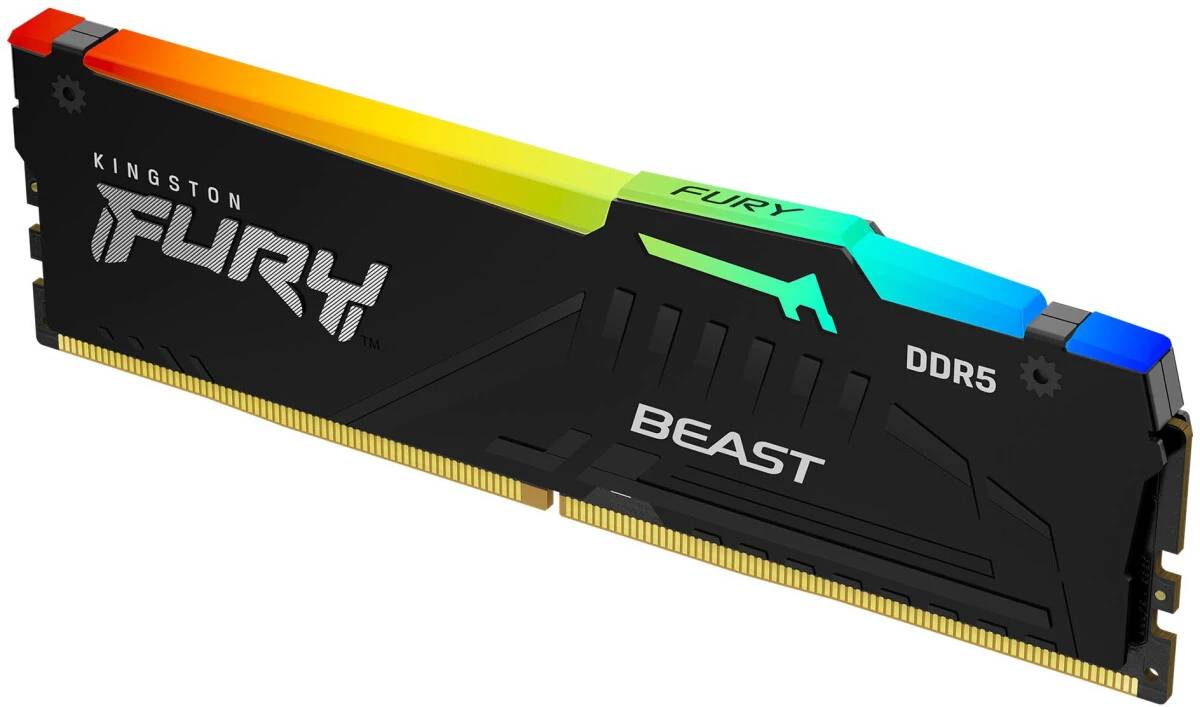 Оперативная память 16Gb Kingston FURY Beast Black RGB KF560C30BBEA-16, DDR V, PC-48000, 6000MHz