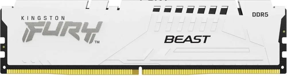 Оперативная память 16Gb Kingston FURY Beast White KF560C30BWE-16, DDR V, PC-48000, 6000MHz