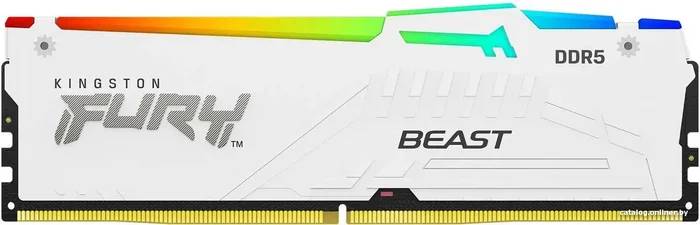Оперативная память 16Gb Kingston FURY Beast White RGB KF560C30BWEA-16, DDR V, PC-48000, 6000MHz