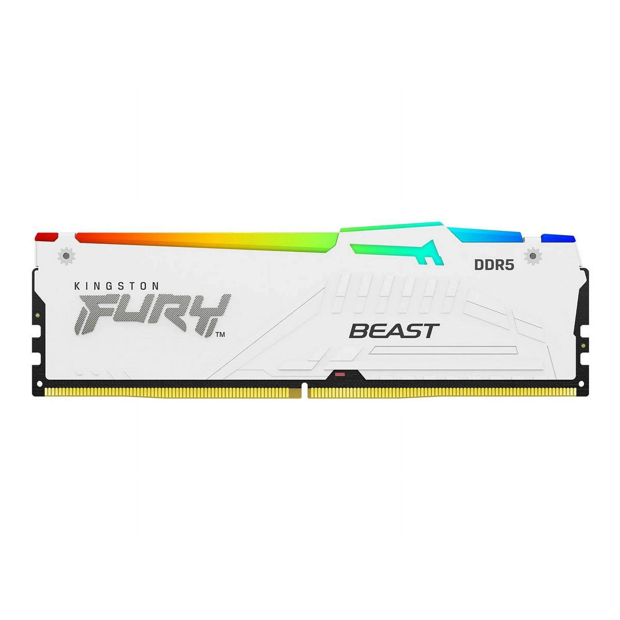 Оперативная память 32Gb Kingston FURY Beast White RGB KF560C30BWEA-32, DDR V, PC-48000, 6000MHz