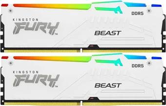 Оперативная память 32Gb Kingston FURY Beast RGB KF560C30BWEAK2-32, DDR V, PC-48000, 6000MHz, kit 2x16Gb