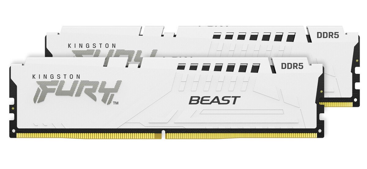 Оперативная память 64Gb Kingston FURY Beast White KF560C30BWEK2-64, DDR V, PC-48000, 6000MHz, kit 2x32Gb