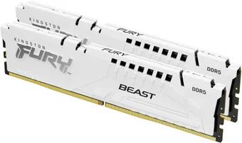 Оперативная память 32Gb Kingston FURY Beast White KF560C30BWK2-32, DDR V, PC-48000, 6000MHz, kit 2x16Gb