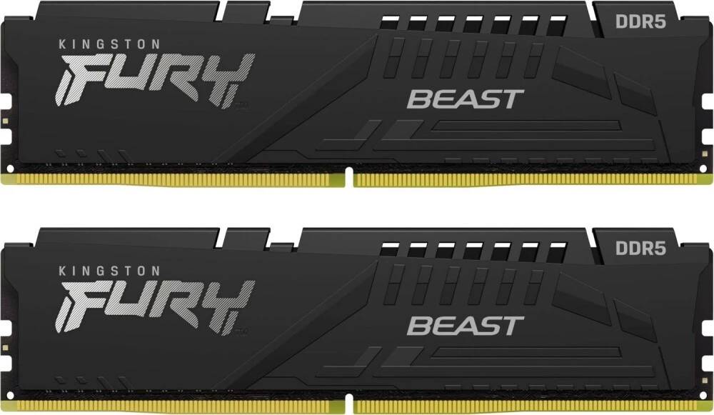 Оперативная память 32Gb Kingston FURY Beast Black KF564C32BBEK2-32, DDR V, PC-51200, 6400MHz, kit 2x16Gb