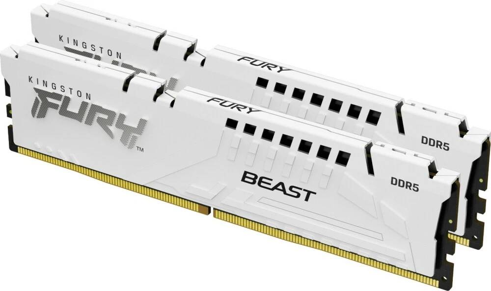 Оперативная память 32Gb Kingston FURY Beast White KF564C32BWEK2-32, DDR V, PC-51200, 6400MHz, kit 2x16Gb