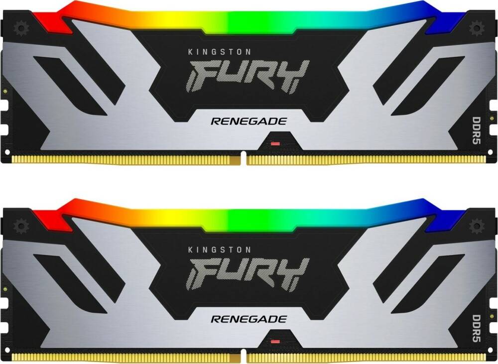 Оперативная память 48Gb Kingston FURY Renegade Silver RGB KF572C38RSAK2-48, DDR V, PC-57600, 7200MHz, kit 2x24Gb