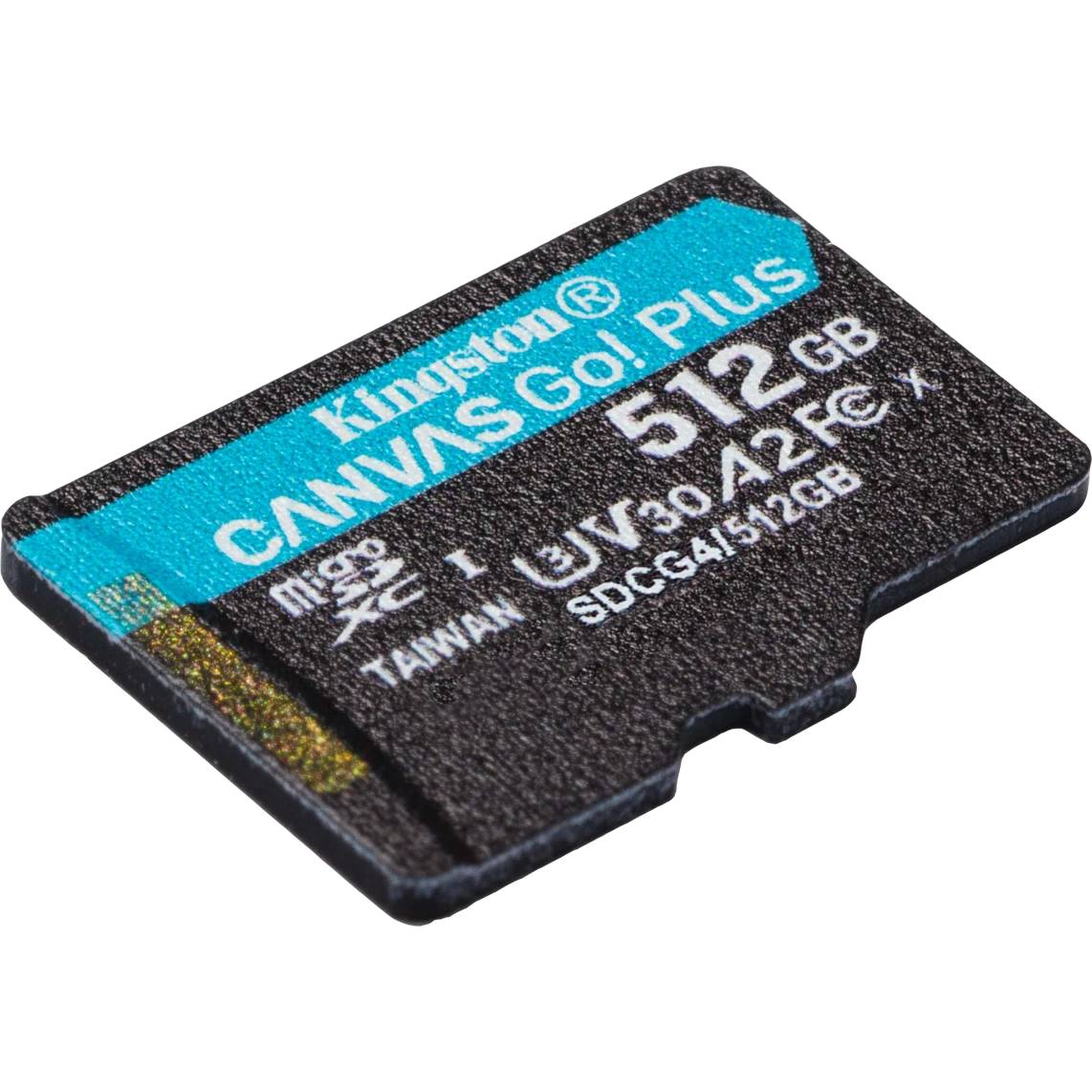 Карта памяти 512Gb Kingston Canvas Go! Plus SDCG4/512GBSP, SD Micro, SDXC Class 10, UHS-I U3