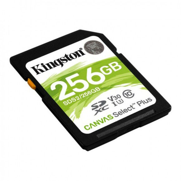 Карта памяти 256Gb Kingston Canvas Select Plus SDS2/256GB, SD, SDXC Class 10, UHS-I U3