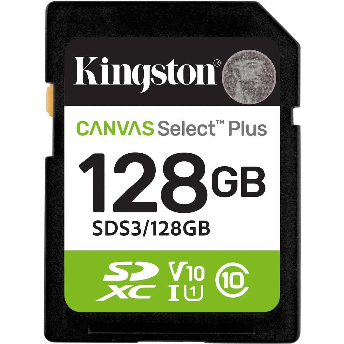 Карта памяти 128Gb SD Kingston Canvas Select Plus SDS3/128GB, SDXC Class 10, UHS-I U3
