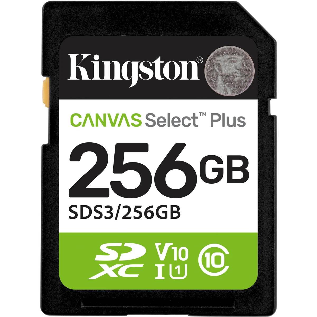Карта памяти 256Gb SD Kingston Canvas Select Plus SDS3/256GB, SDXC Class 10, UHS-I U3
