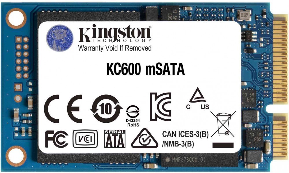 1Tb SSD Kingston KC600 SKC600MS/1024G, (550/520), mSATA