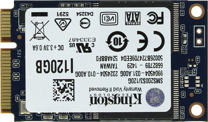 120Gb SSD Kingston SMS200S3/120G, MLC, (550/520), 48000IOPS, m-SATA III