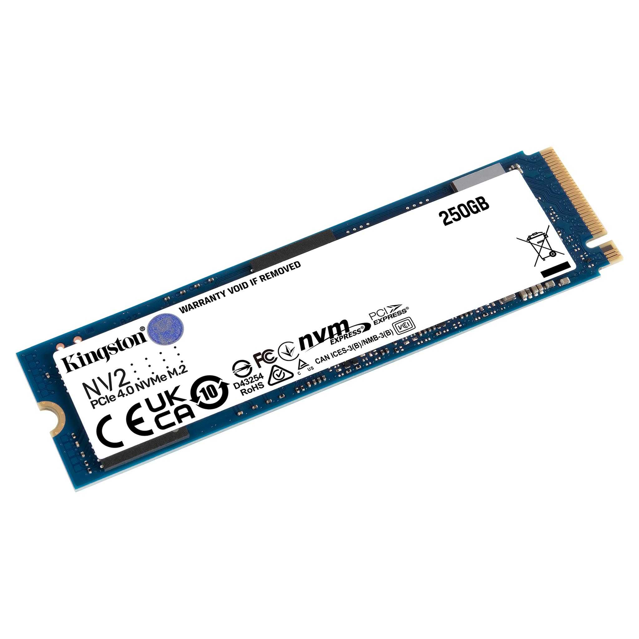 250Gb SSD Kingston NV2 SNV2S/250G, (3000/1300), NVMe M.2