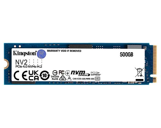 500Gb SSD Kingston NV2 SNV2S/500G, (3500/2100), NVMe M.2