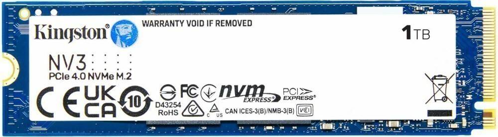 1Tb SSD Kingston NV3 SNV3S/1000G, (6000/4000), NVMe M.2