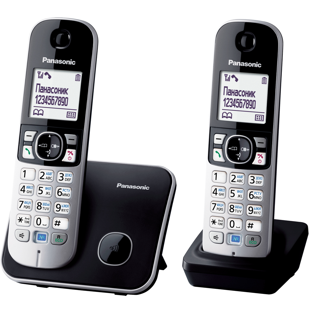 Телефон DECT Panasonic KX-TG6812RUB, черный