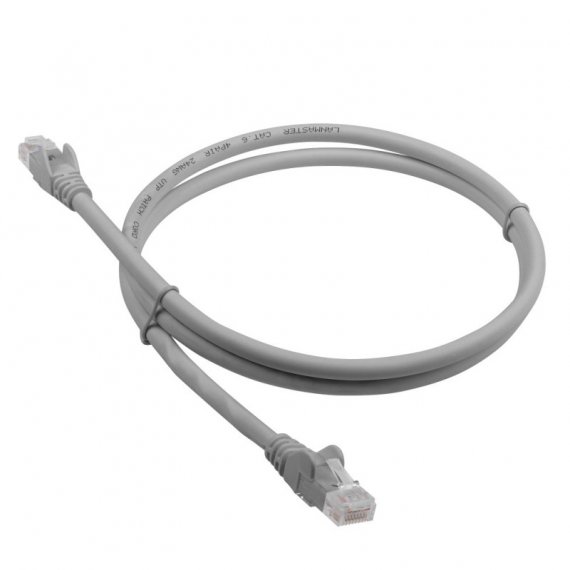 Патч-корд 3м, UTP cat.6, Lanmaster LAN-PC45/U6-3.0-GY, серый