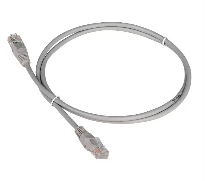 Патч-корд 0.3м, UTP cat.5e, Lanmaster TWT-45-45-0.3-GY, серый