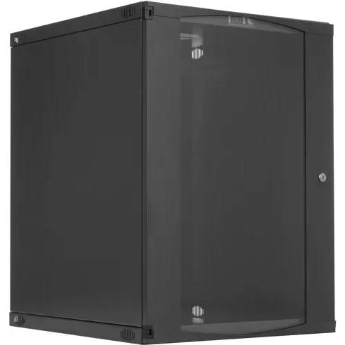 Шкаф коммутационный Lanmaster Next (TWT-CBWNG-15U-6X6-BK) настенный 15U 550x600мм пер.дв.стекл 60кг черный 22кг 823мм TWT-CBWNG-15U-6X6-BK